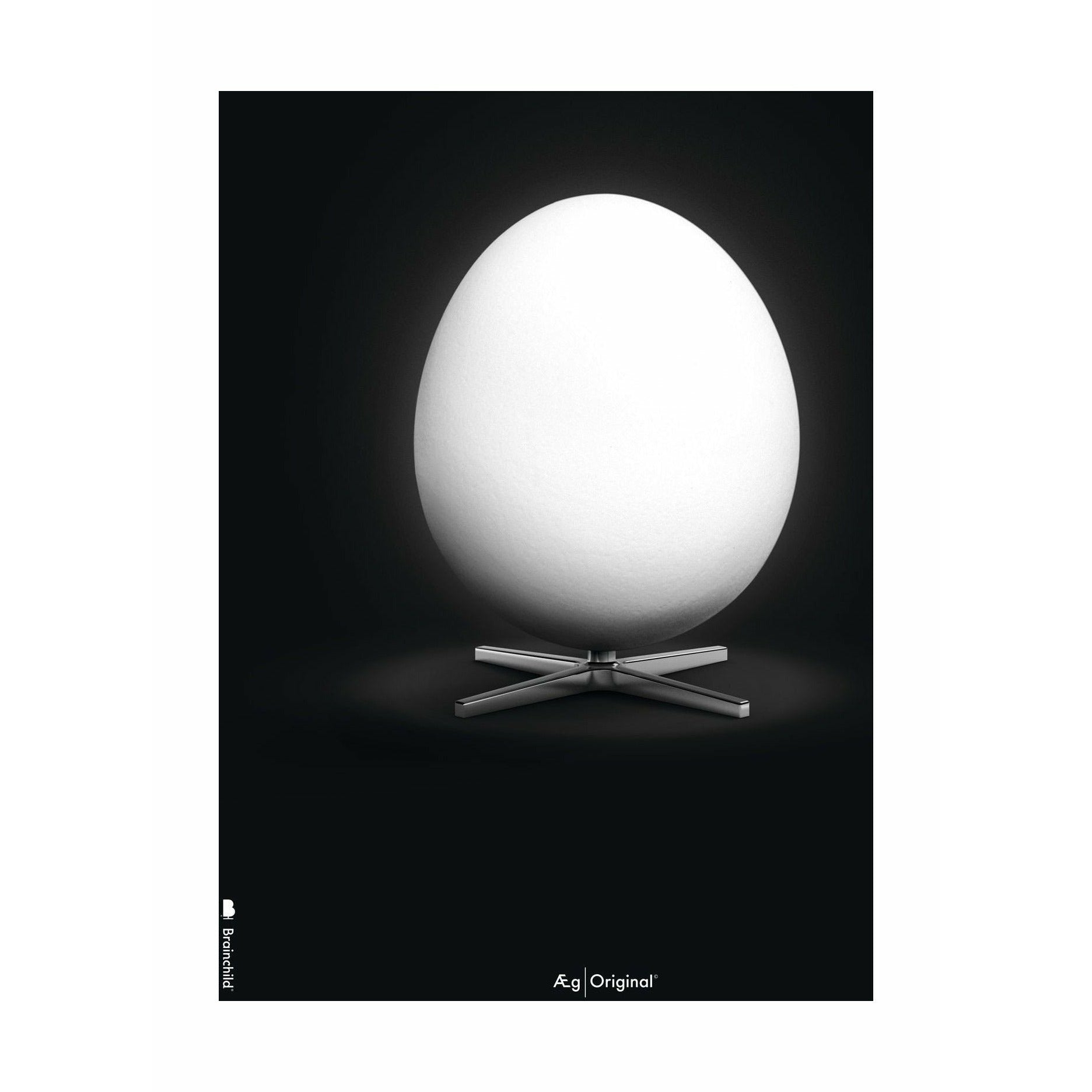 Brainchild Egg Classic Poster ingen ram 50x70 cm, svart bakgrund