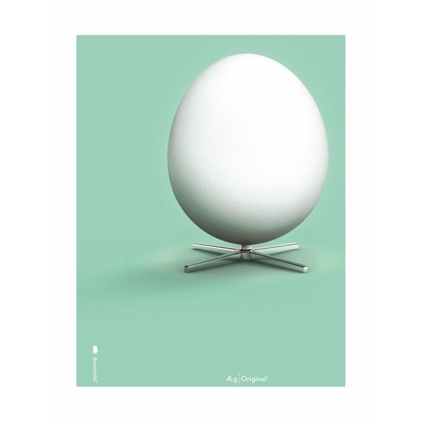 Brainchild Egg Classic Poster ingen ram A5, Mint Green Bakgrund