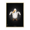 Brainchild Pelican Classic -affisch, mässingsfärgad ram 30x40 cm, svart bakgrund