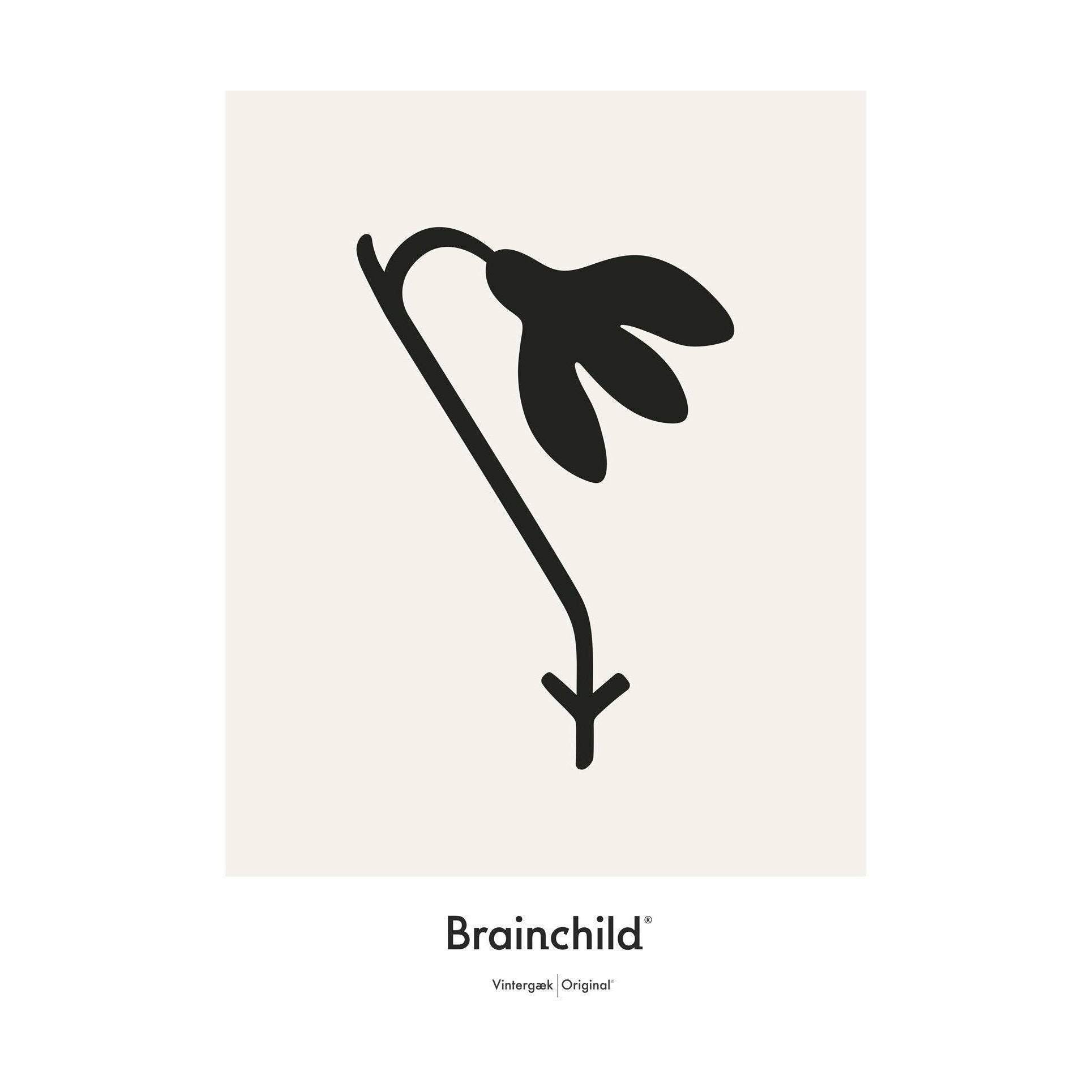 Brainchild Vintergästdesignikon Poster ingen ram 70x100 cm, grå