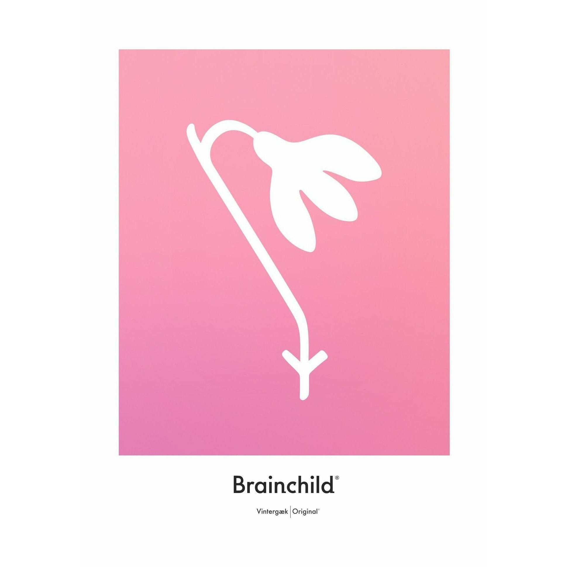 Brainchild Vintergästdesignikon affisch ingen ram 70x100 cm, rosa