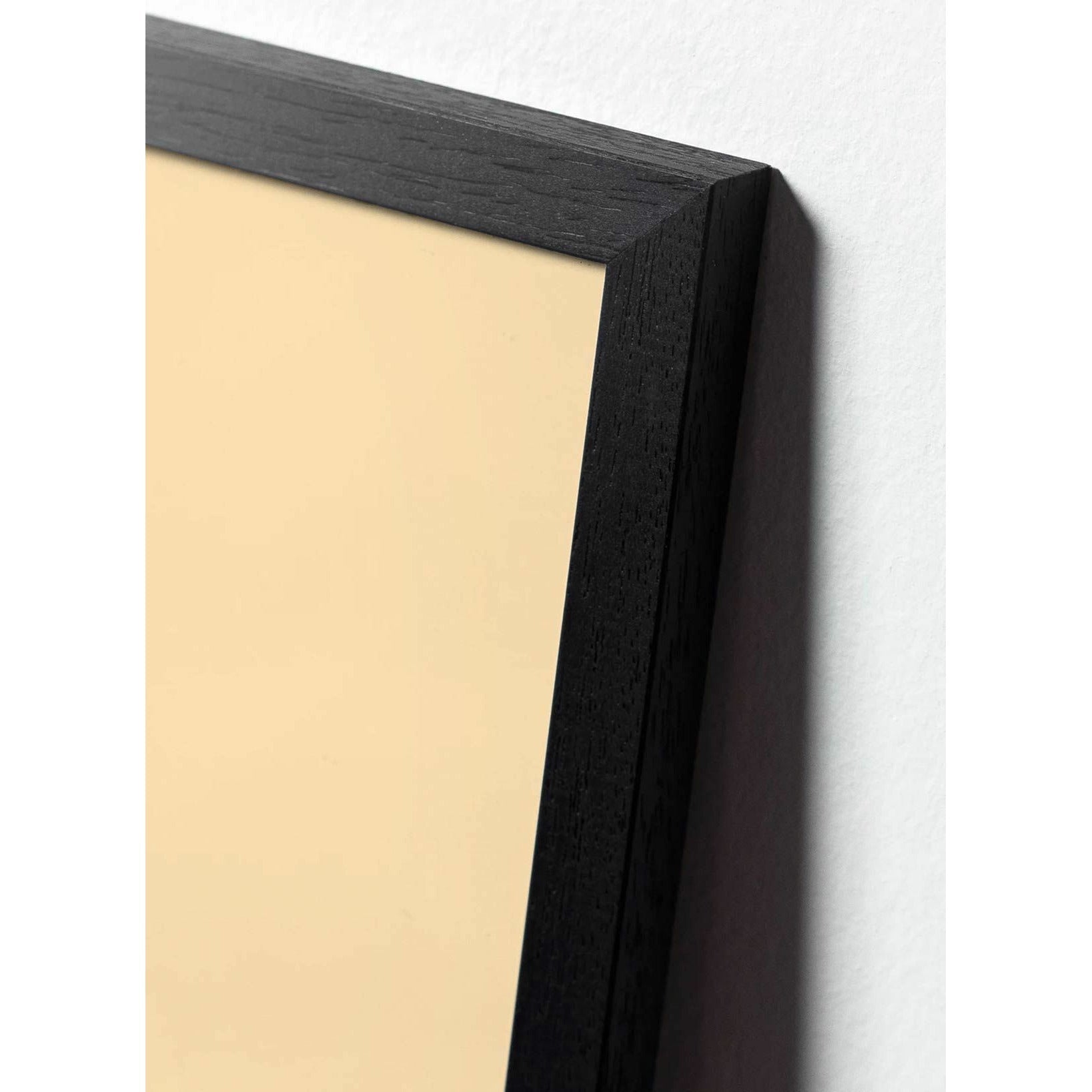 Brainchild Swan Design -ikonsaffisch, ram i svart -målat trä 30x40 cm, lila