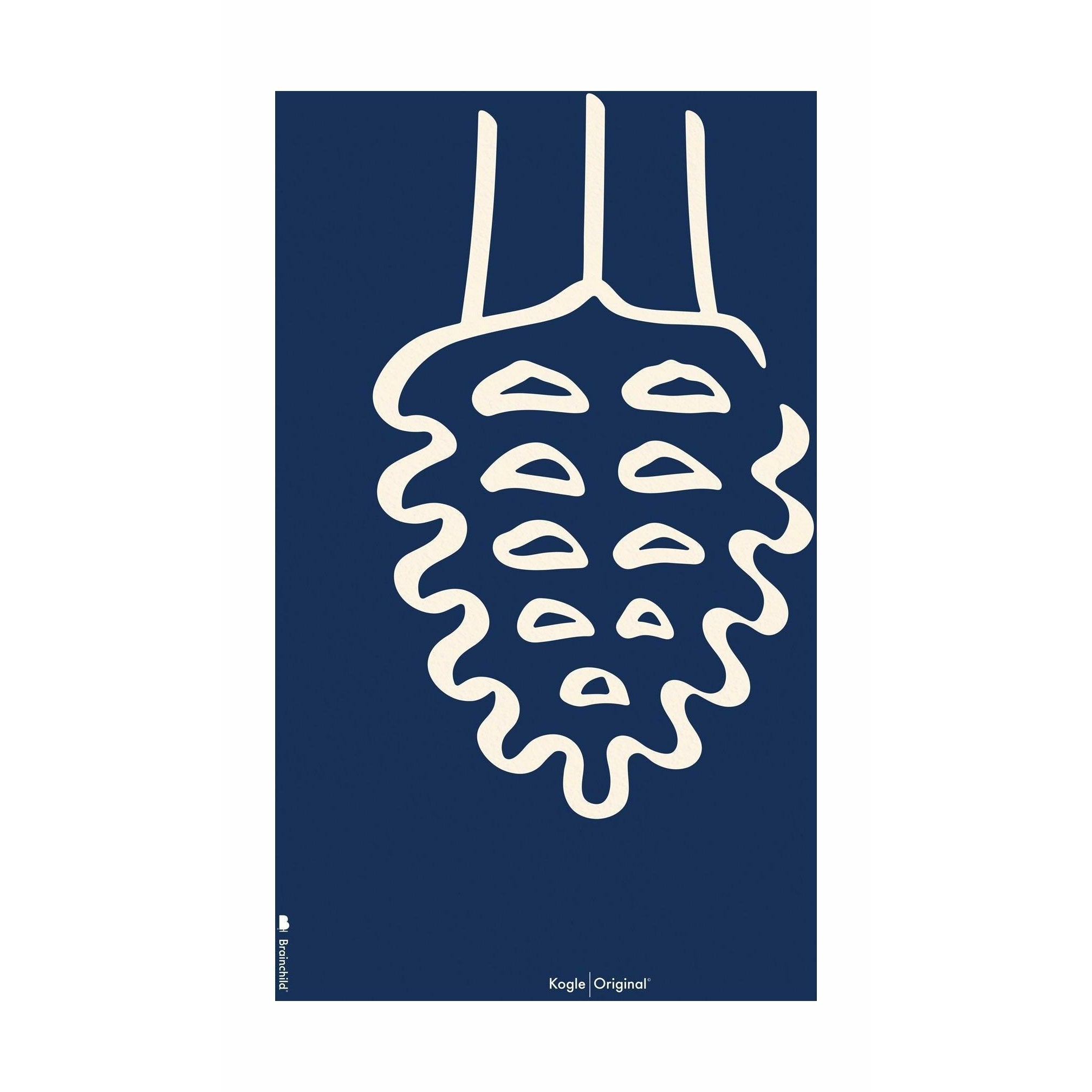 Brainchild Buller Line -affisch ingen ram 70x100 cm, blå bakgrund