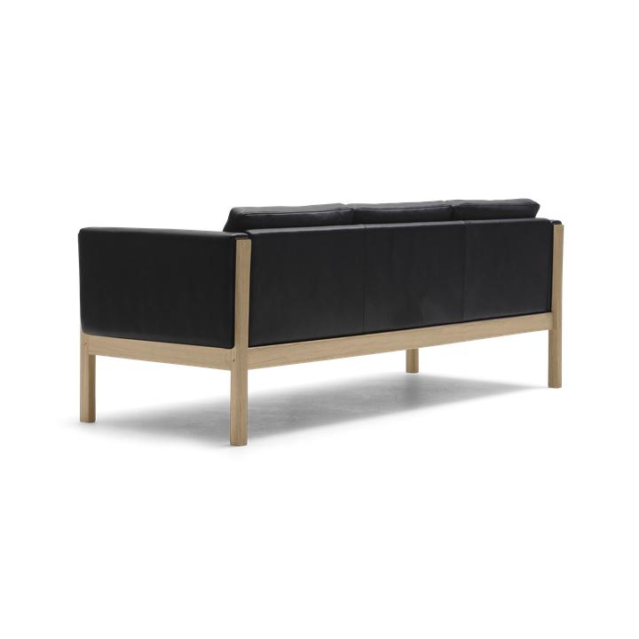 Carl Hansen CH163 soffa, oljat ek/ svart läder