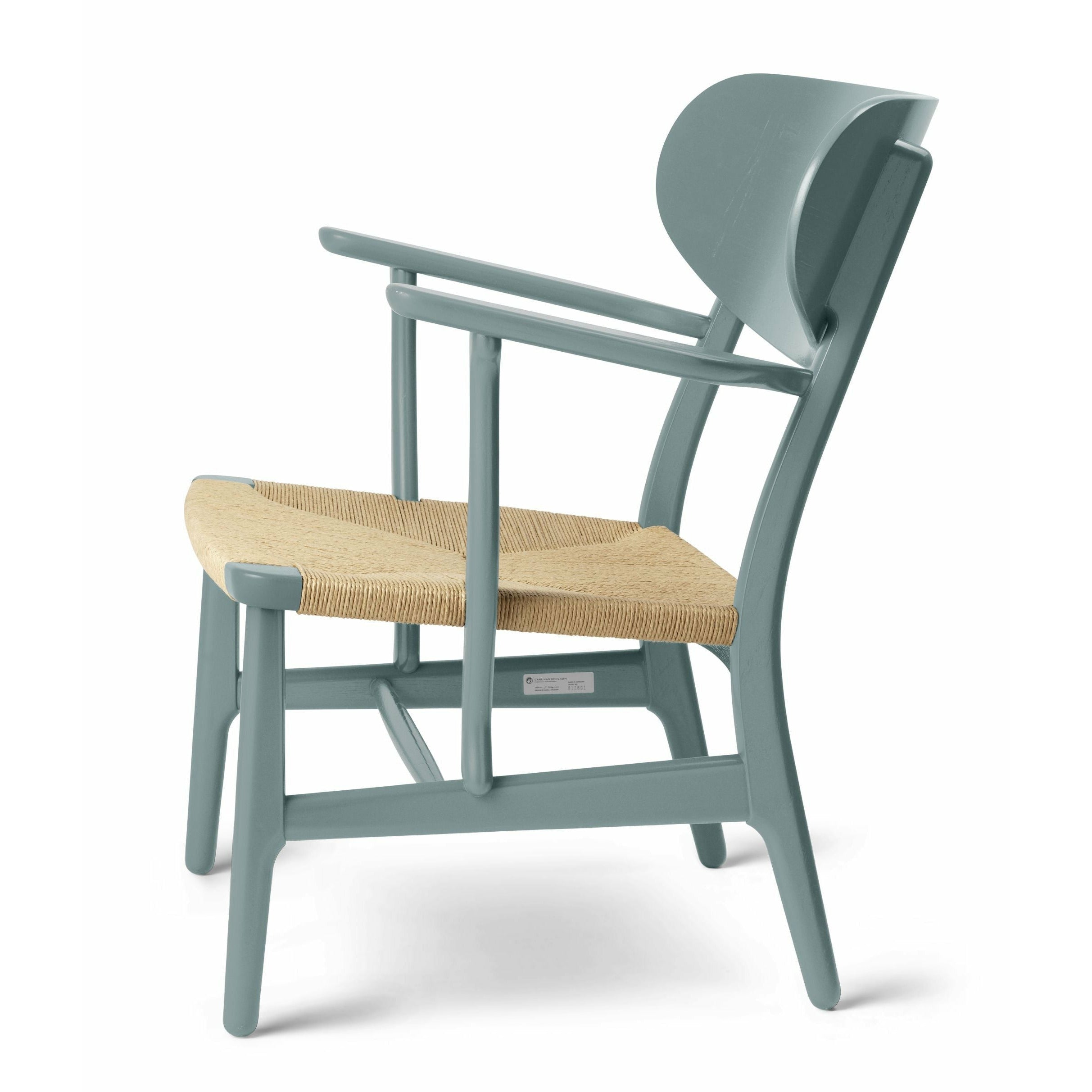 Carl Hansen CH22 Lounge Chair Oak, Pewter Blue/Nature Braid - Special Edition