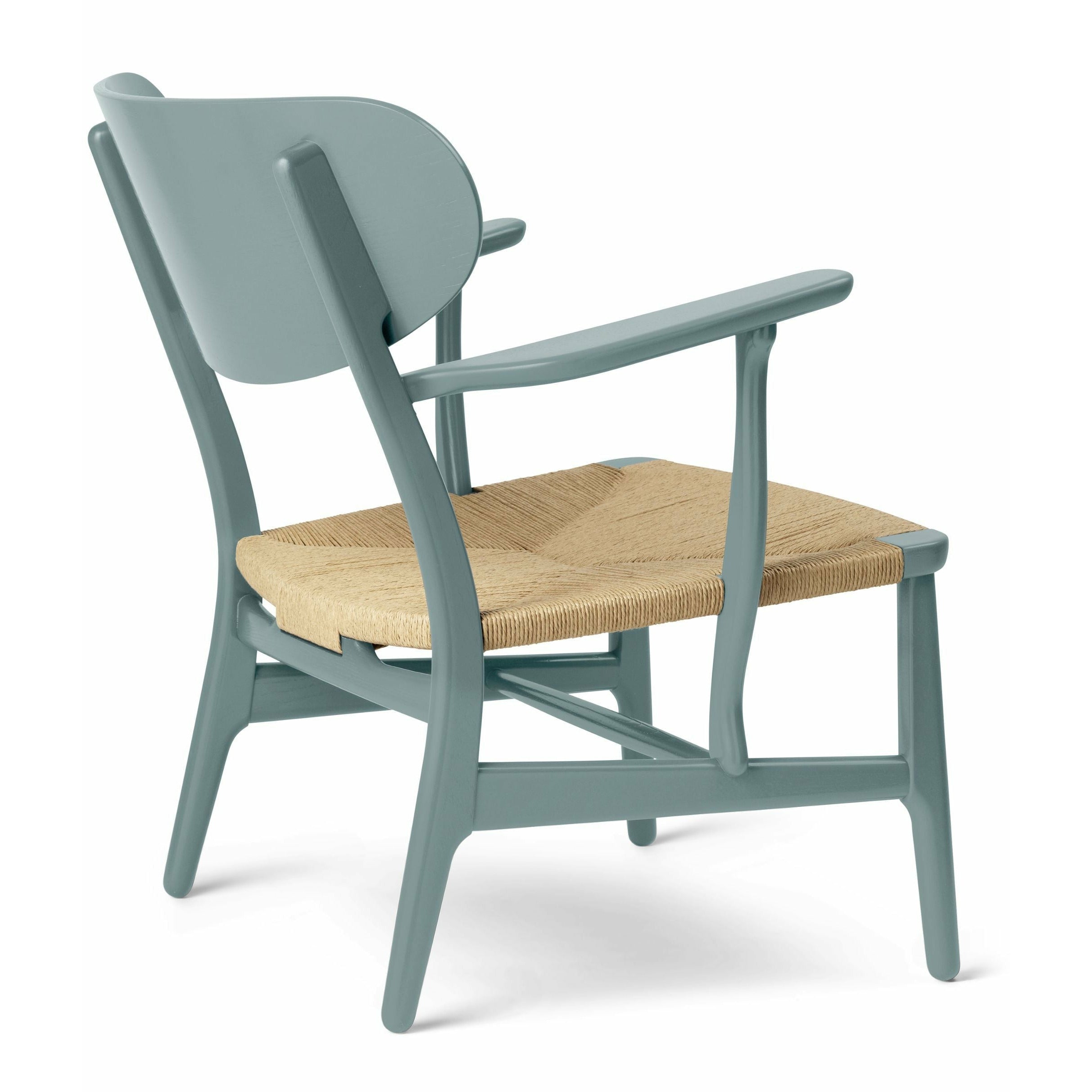 Carl Hansen CH22 Lounge Chair Oak, Pewter Blue/Nature Braid - Special Edition