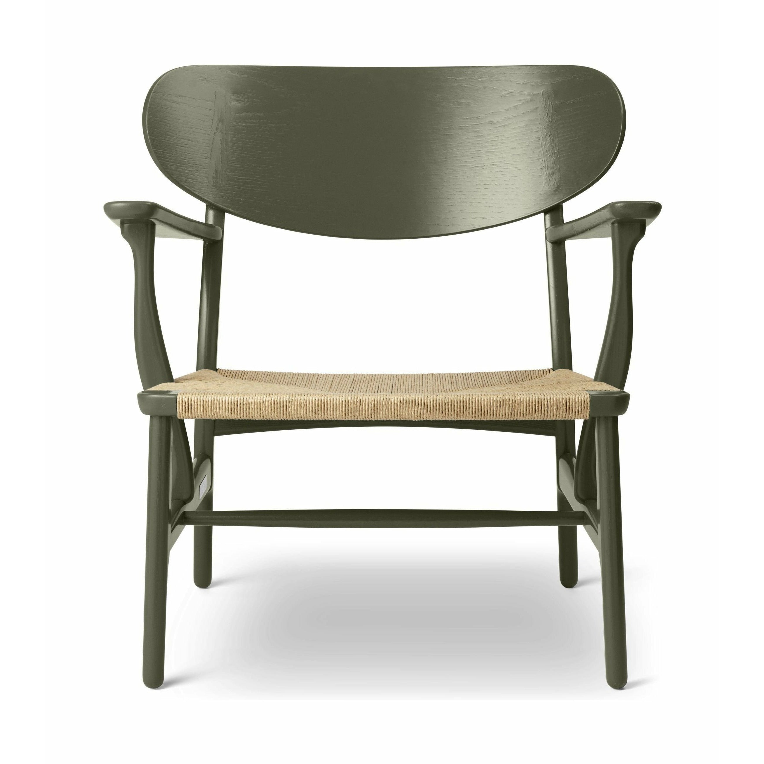 Carl Hansen CH22 Lounge Chair Oak, tånggrön/naturfusion - Specialutgåva