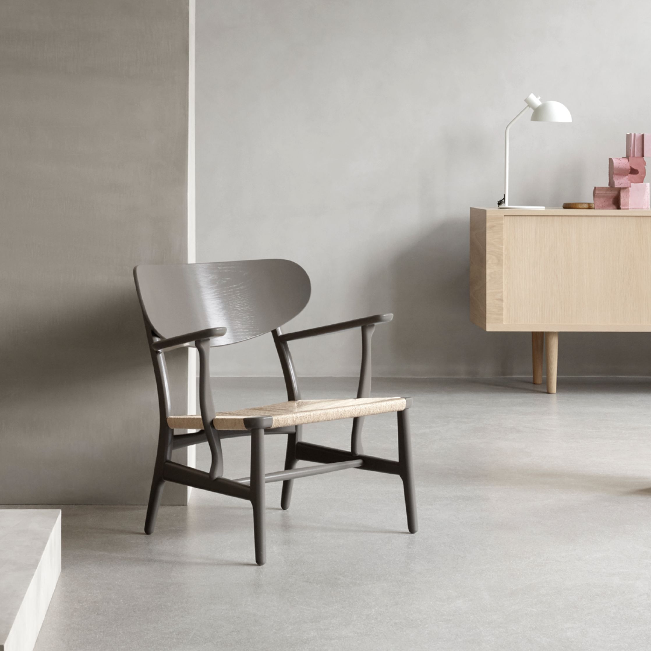 Carl Hansen CH22 Lounge Chate Oak, Slate Brown/Nature Braid - Special Edition