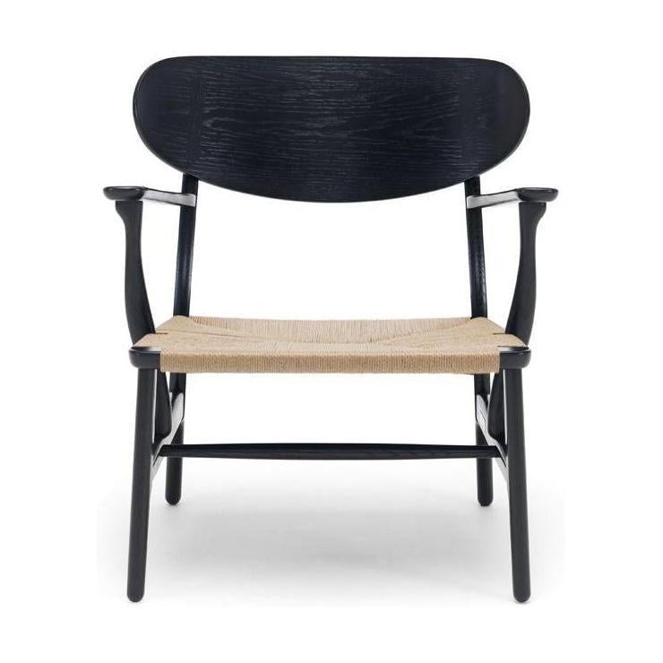Carl Hansen CH22 Lounge Chair Black Oak, Nature