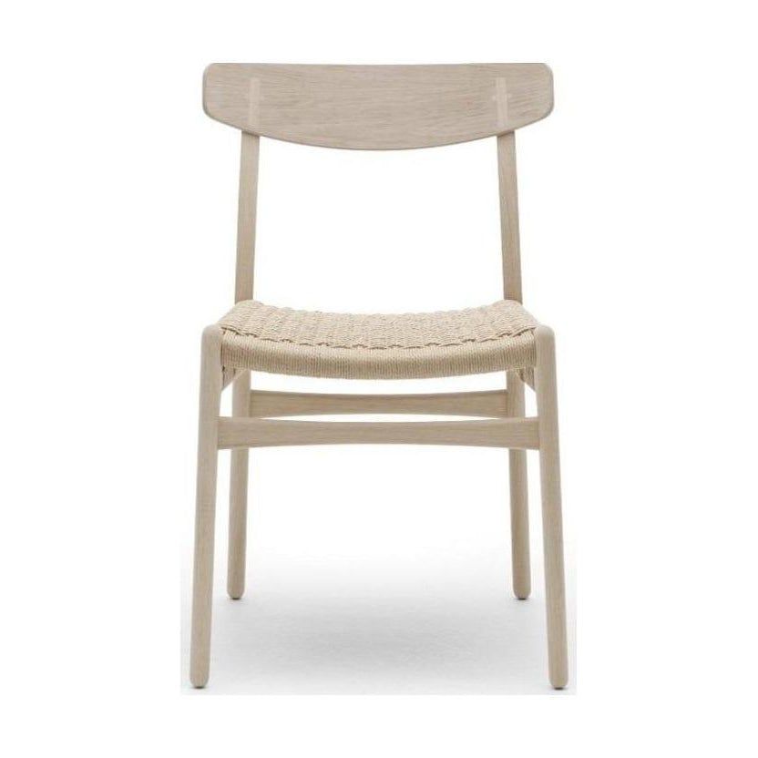 Carl Hansen CH23 -stol, tvål ek med naturflätan, ek back & plugg