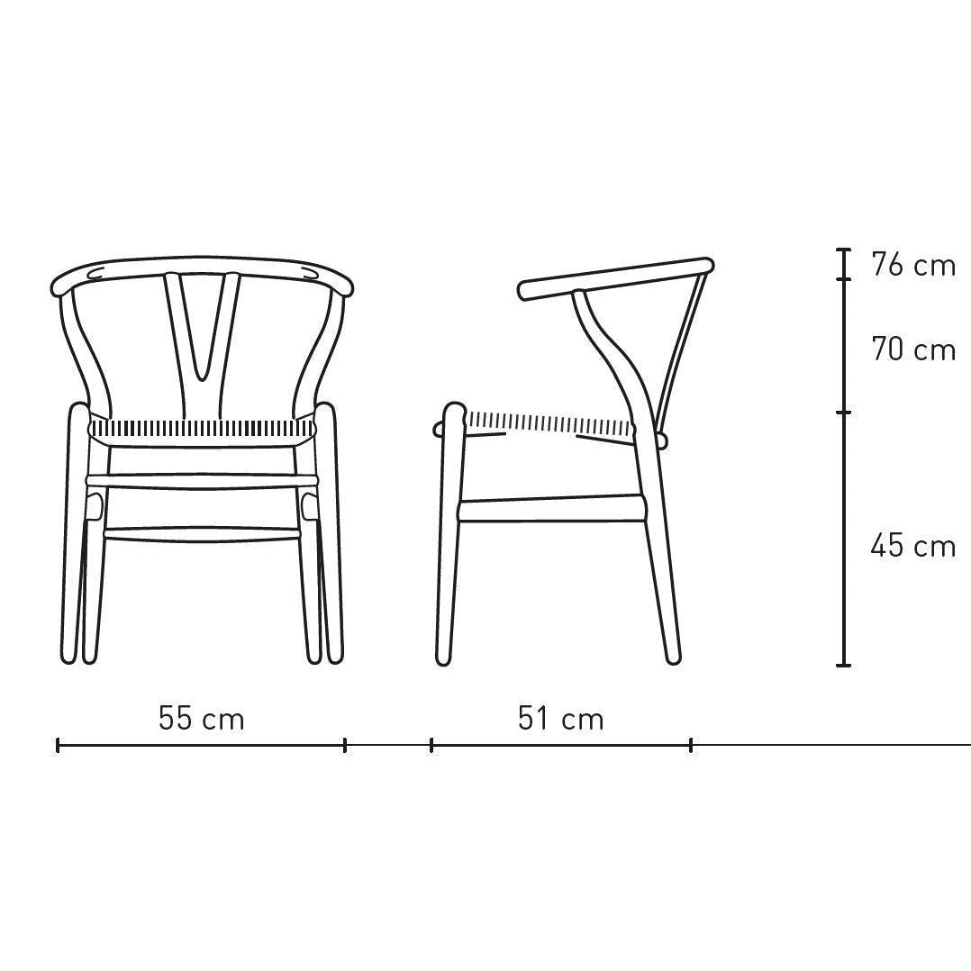 Carl Hansen CH24 Y-Stol Bøg Natural White, Natur Flet