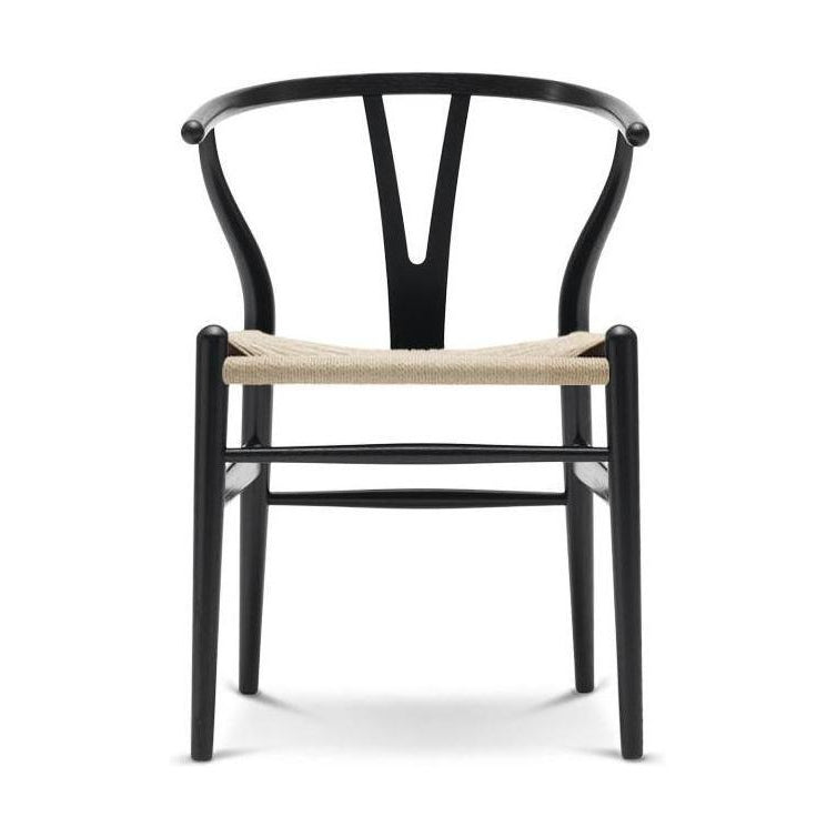 Carl Hansen CH24 Y-Chair Oak Black, naturfläta