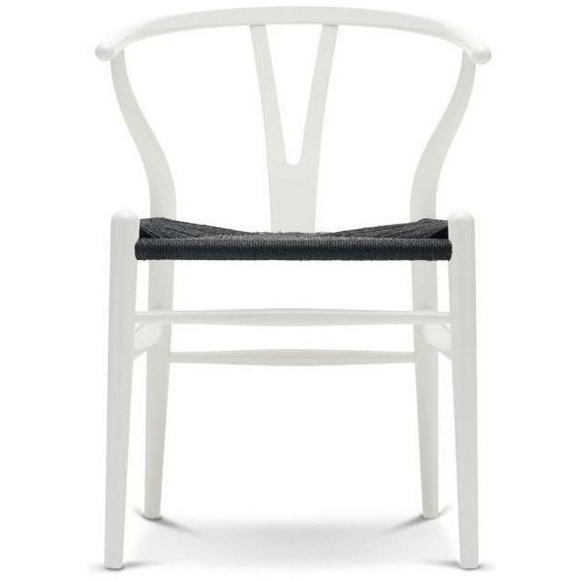 Carl Hansen CH24 Y-Chair Beech naturlig vit, svart flätning