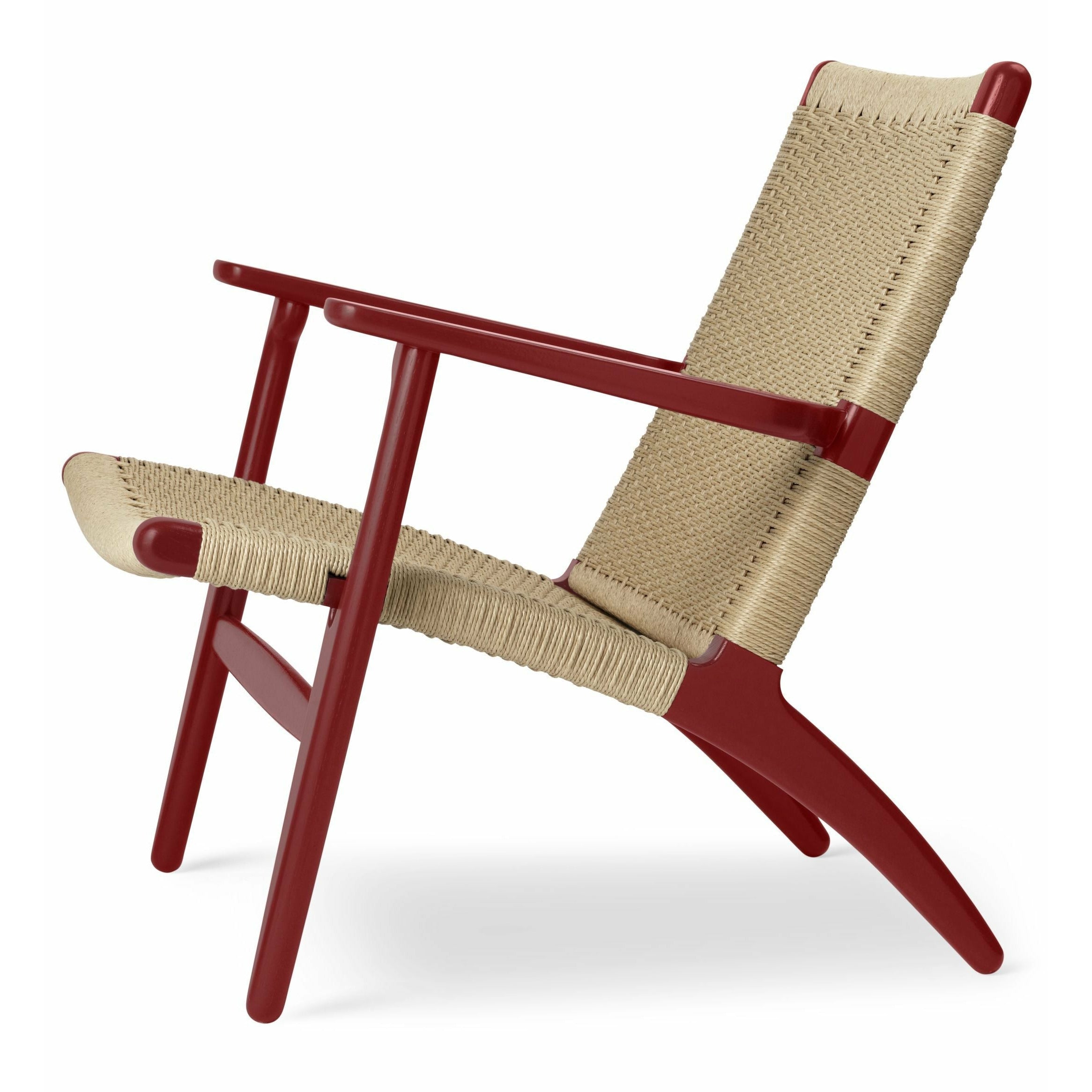 Carl Hansen CH25 Lounge Chair Oak, Falu Red/Nature Braid - Special Edition