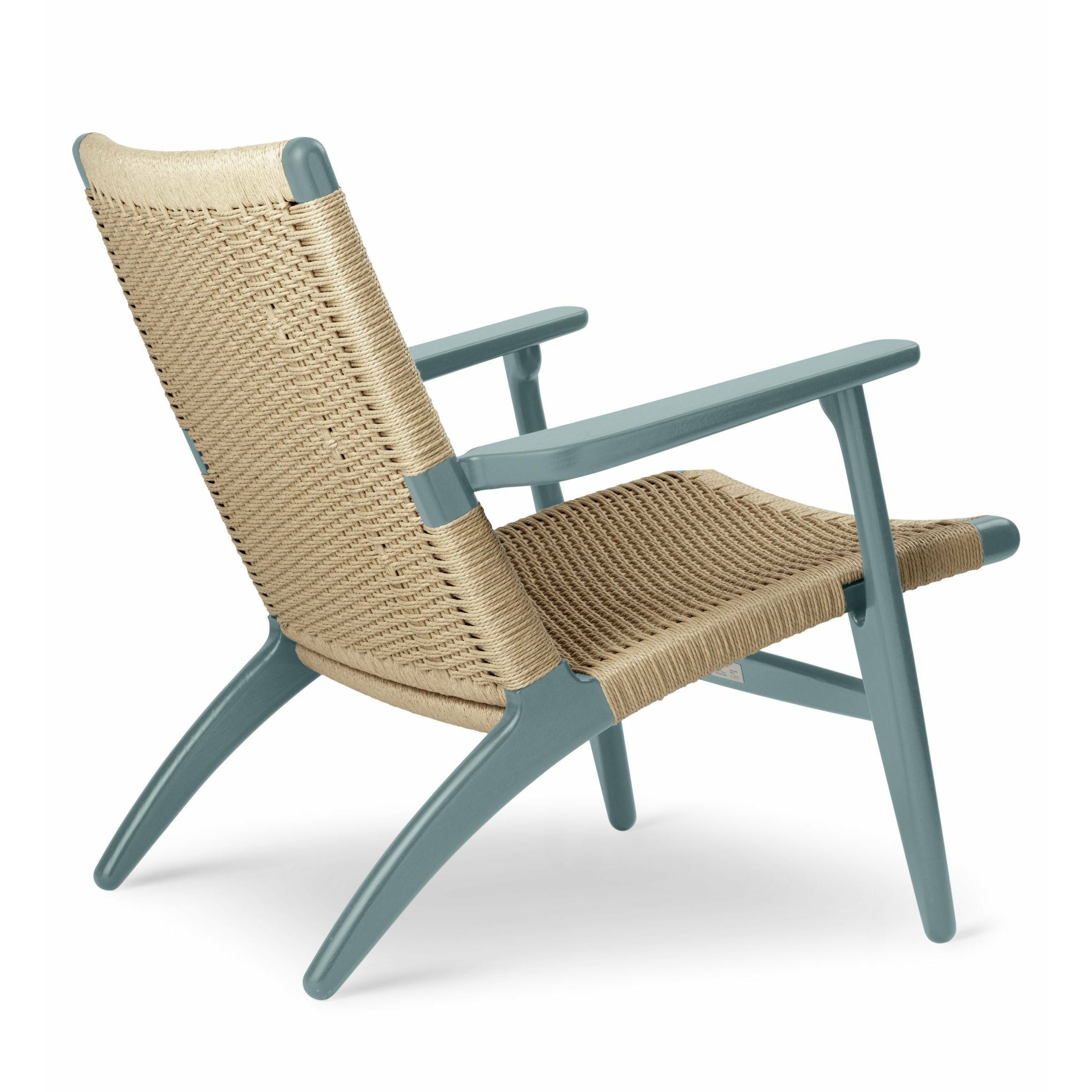 Carl Hansen CH25 Lounge Chair Oak, Pewter Blue/Nature Braid - Special Edition