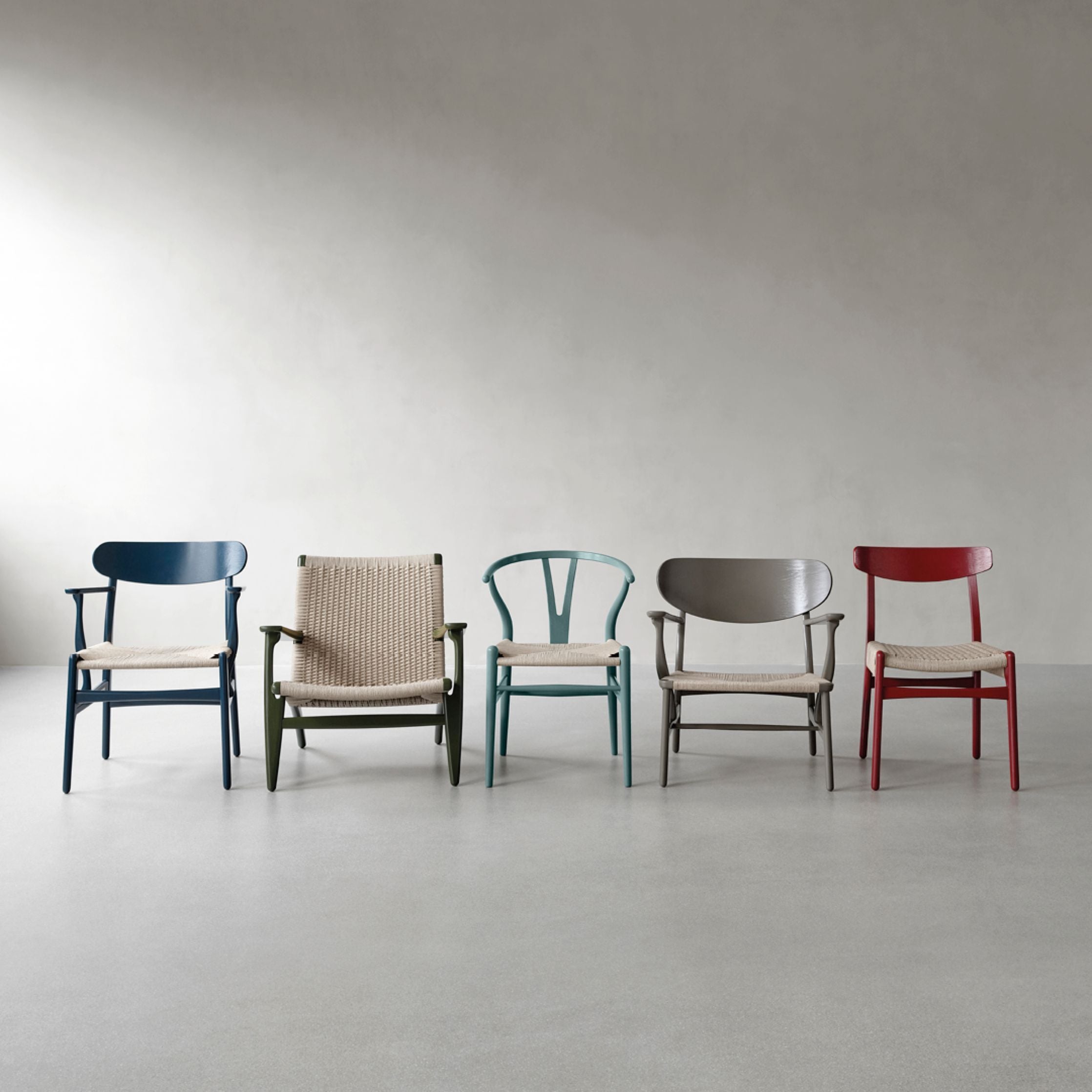 Carl Hansen CH25 Lounge Chair Oak, tånggrön/naturfusion - Specialutgåva