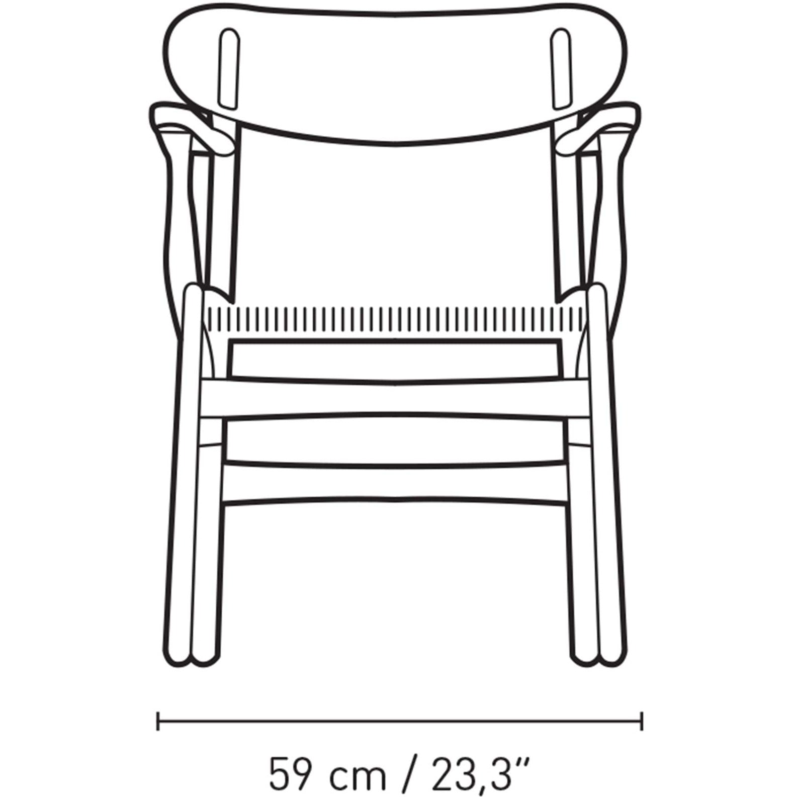 Carl Hansen CH26 -stol, oljad ek/svart naturfläta