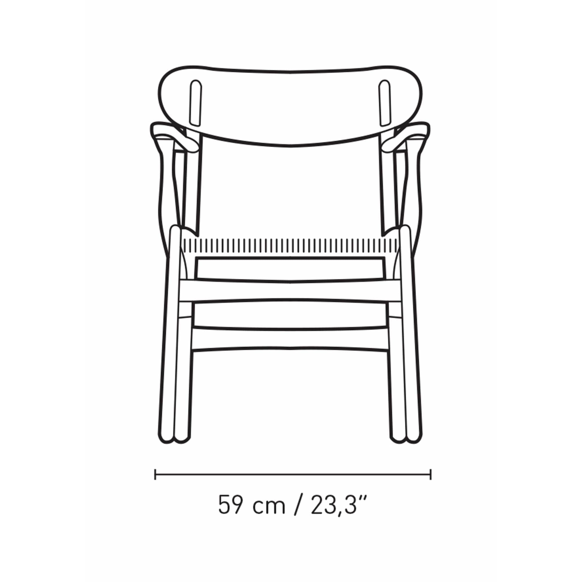 Carl Hansen CH26 -stol ek rökt olja/arm och rygg: ek/plugg: ek, naturlig flätning