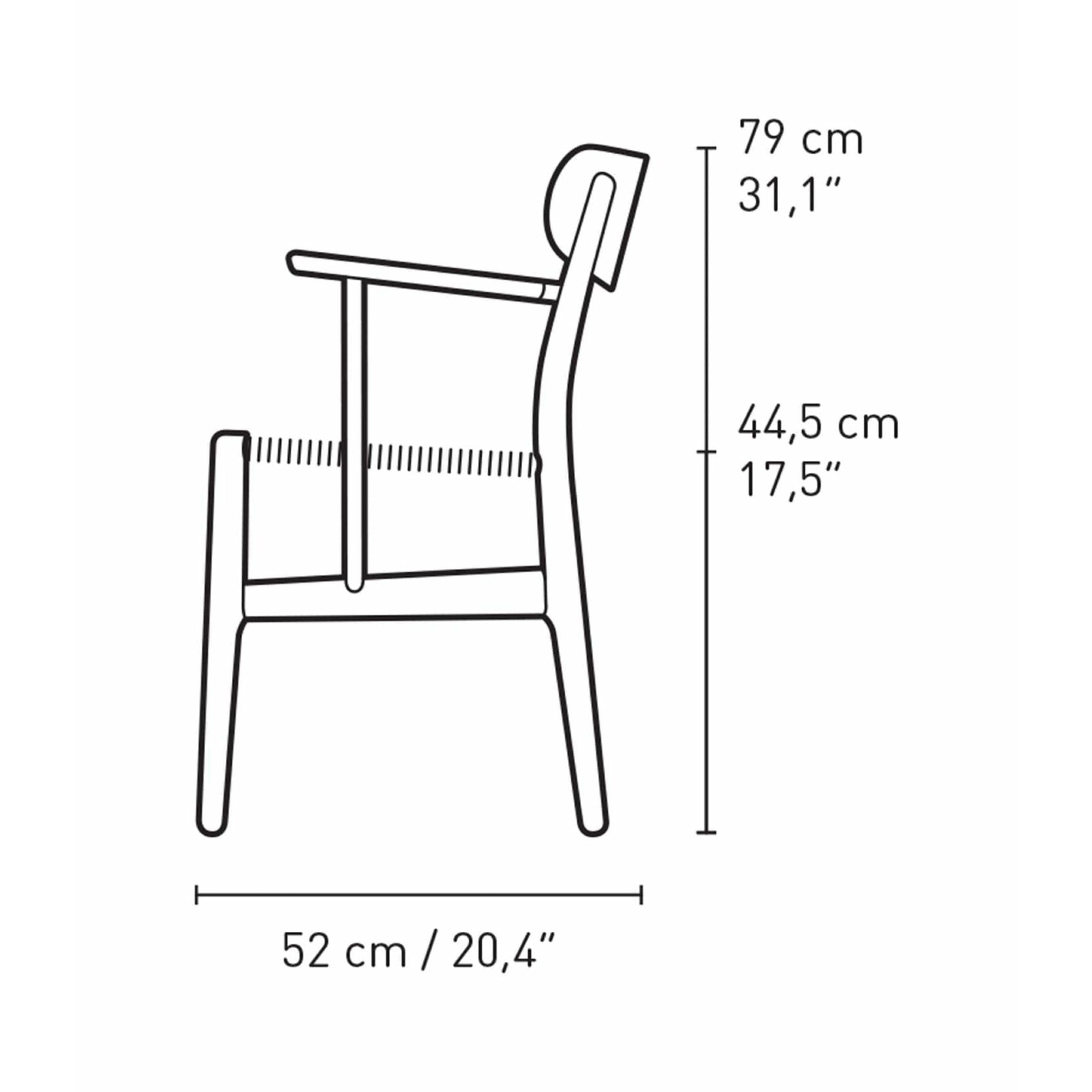 Carl Hansen CH26 -stol ek, tånggrön/natur sammanslagning - specialutgåva