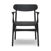 Carl Hansen CH26 -stol, färgad ek, svart fläta