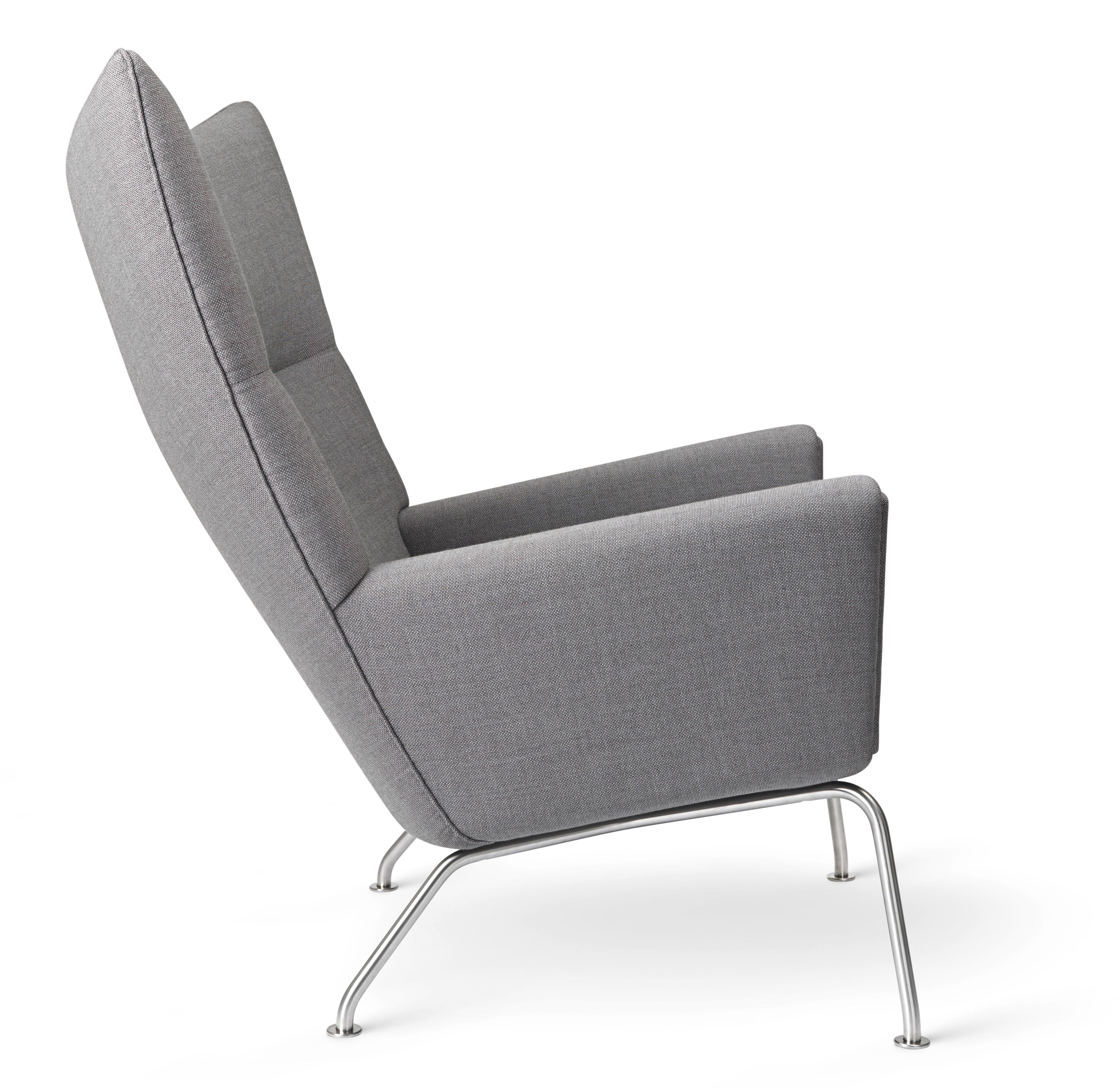 Carl Hansen CH445 Wing Chair Rustfrit Stål, Passion 6101