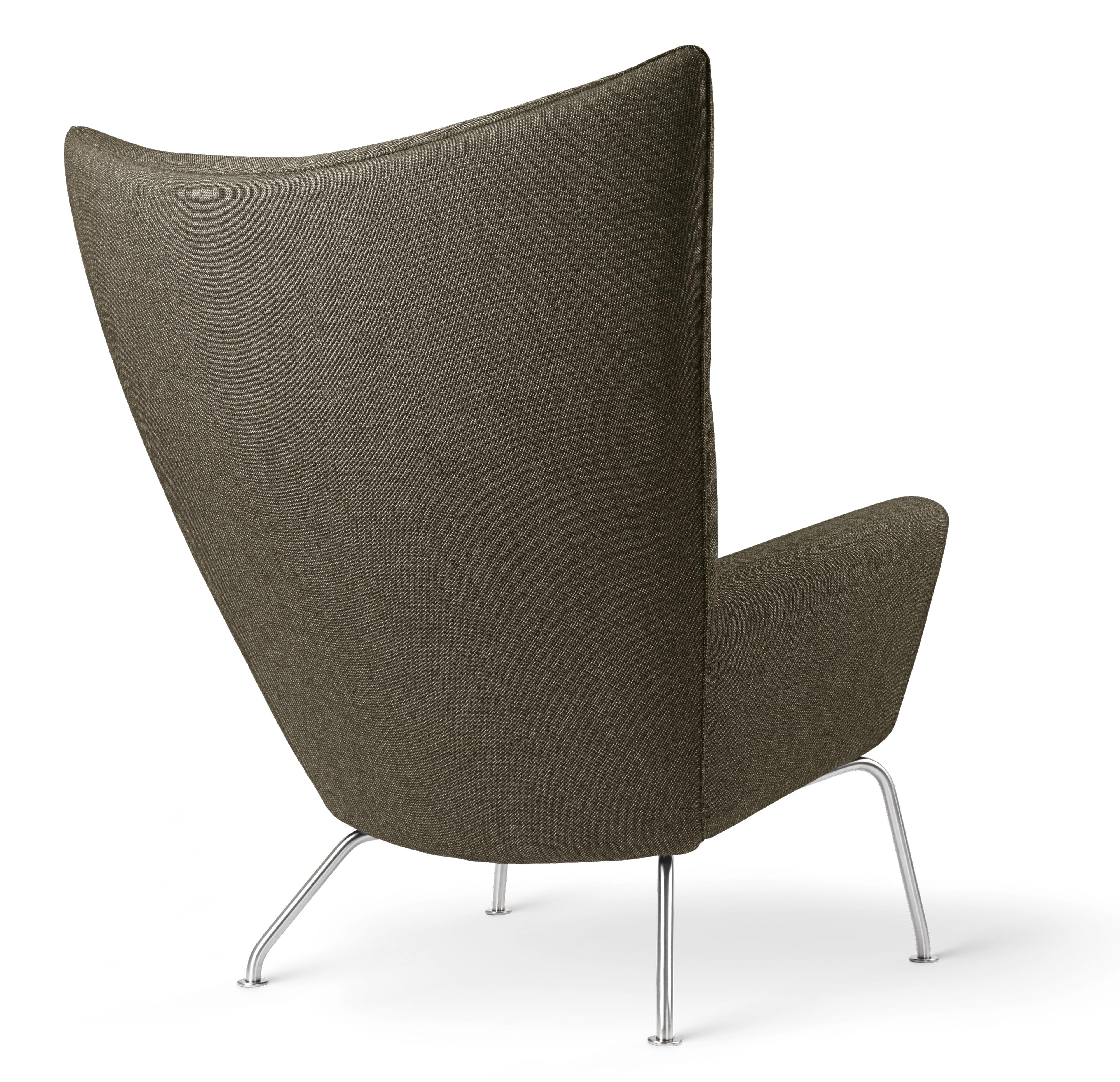 Carl Hansen CH445 Wing Chair Rustfrit Stål, Passion 1101