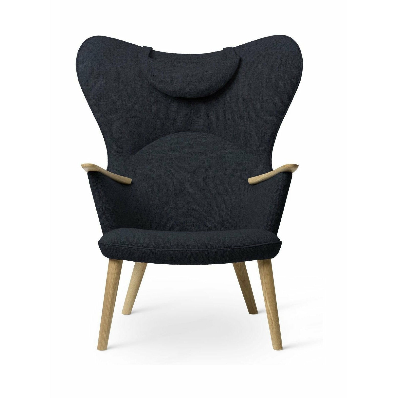Carl Hansen CH78 Mama Bear Lounge Chair, Oak Oil/Blue Fiord 782