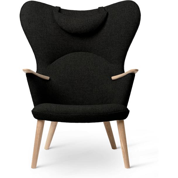 Carl Hansen CH78 Mama Bear Lounge Chair, Oak Soap/Dark Green Fiord 991