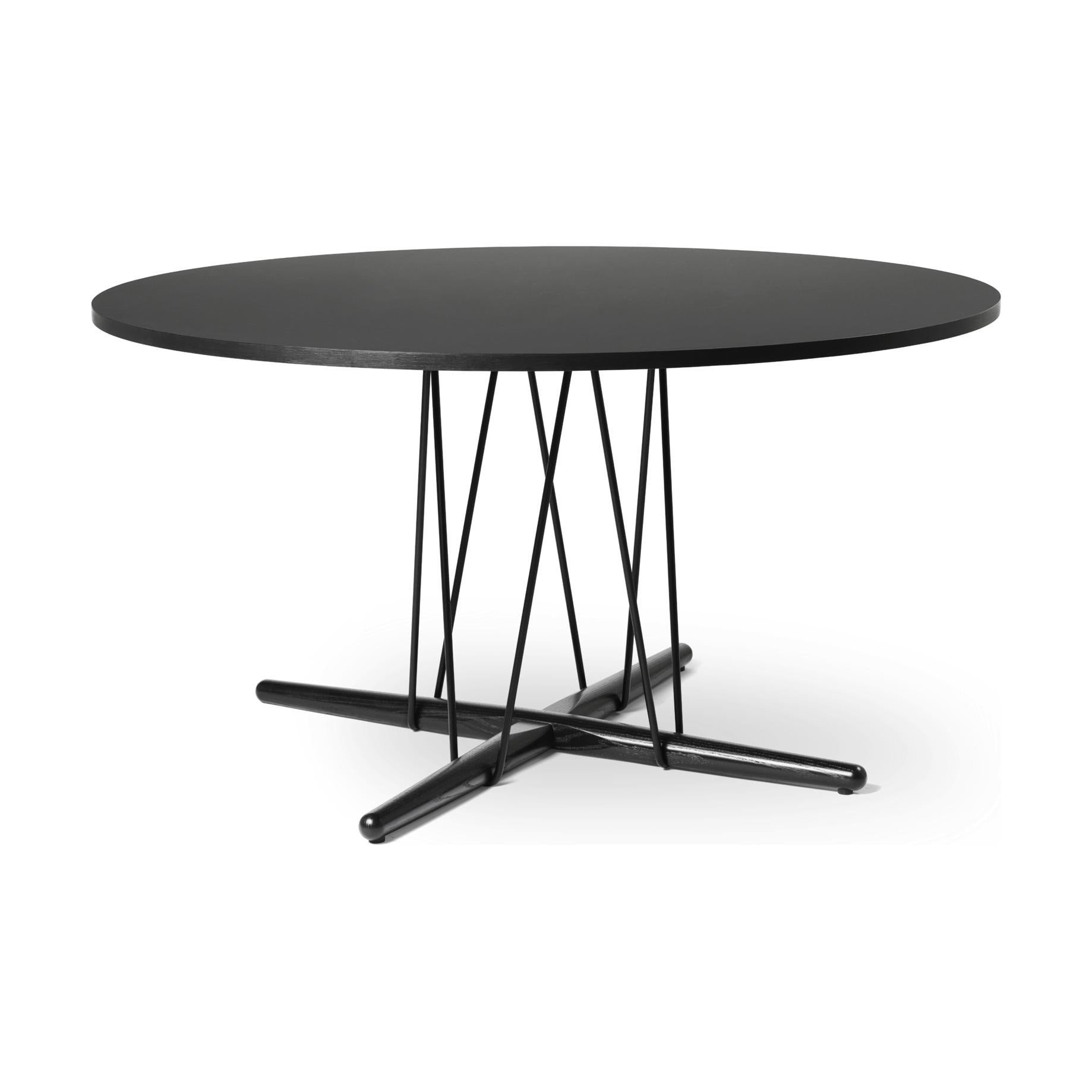 Carl Hansen E020 Embrace Table, Black Painted Oak, Ø 79cm