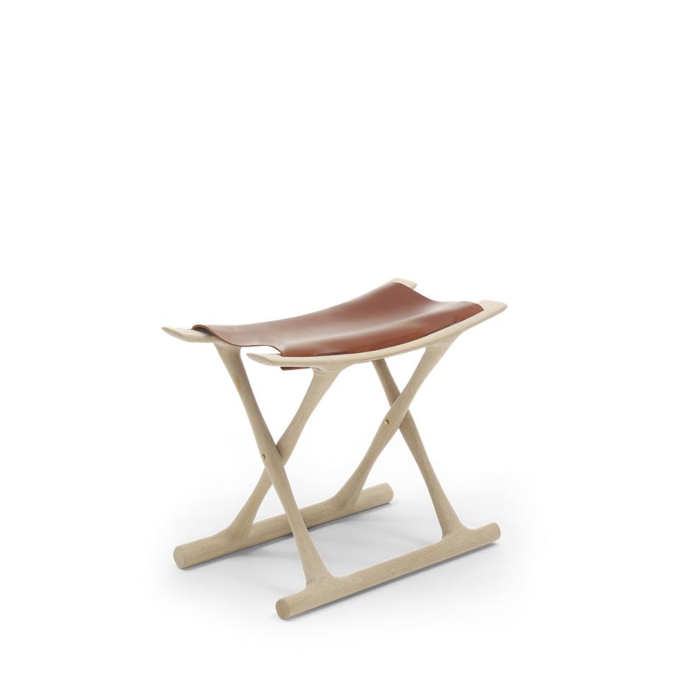 Carl Hansen Egyptian Chair, Sæbet Eg/ Natur Læder
