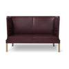 Carl Hansen FH436 Coupé soffa, oljad ek, vinröd läder