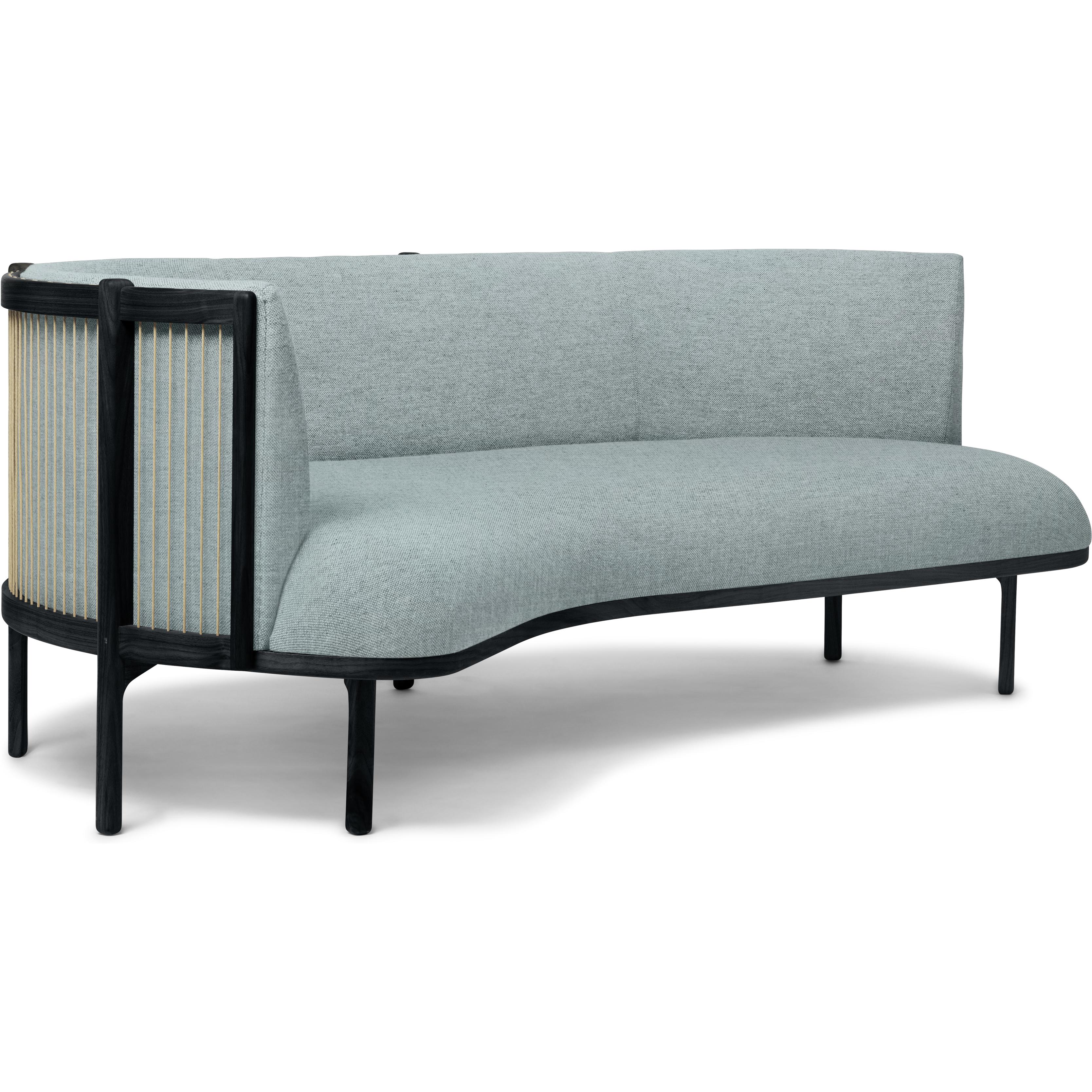 Carl Hansen RF1903-L i sidled 3-person soffa vänster ek/remix tyg, blå/svart