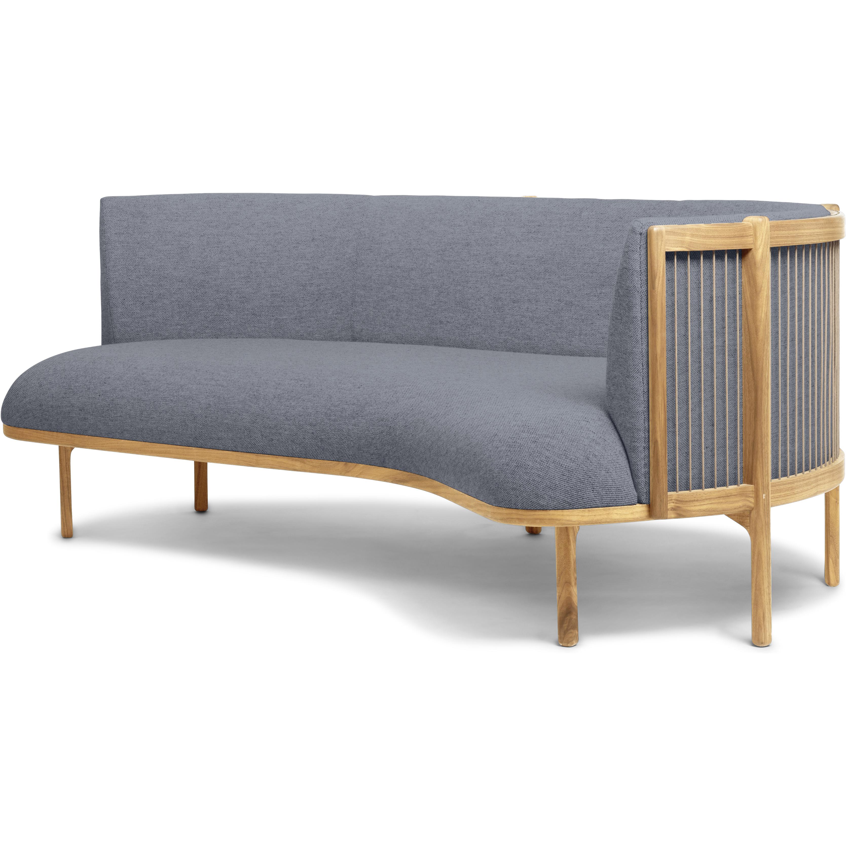 Carl Hansen RF1903-R i sidled 3-person soffa höger oljad ek/fiord tyg, grå/naturbrun