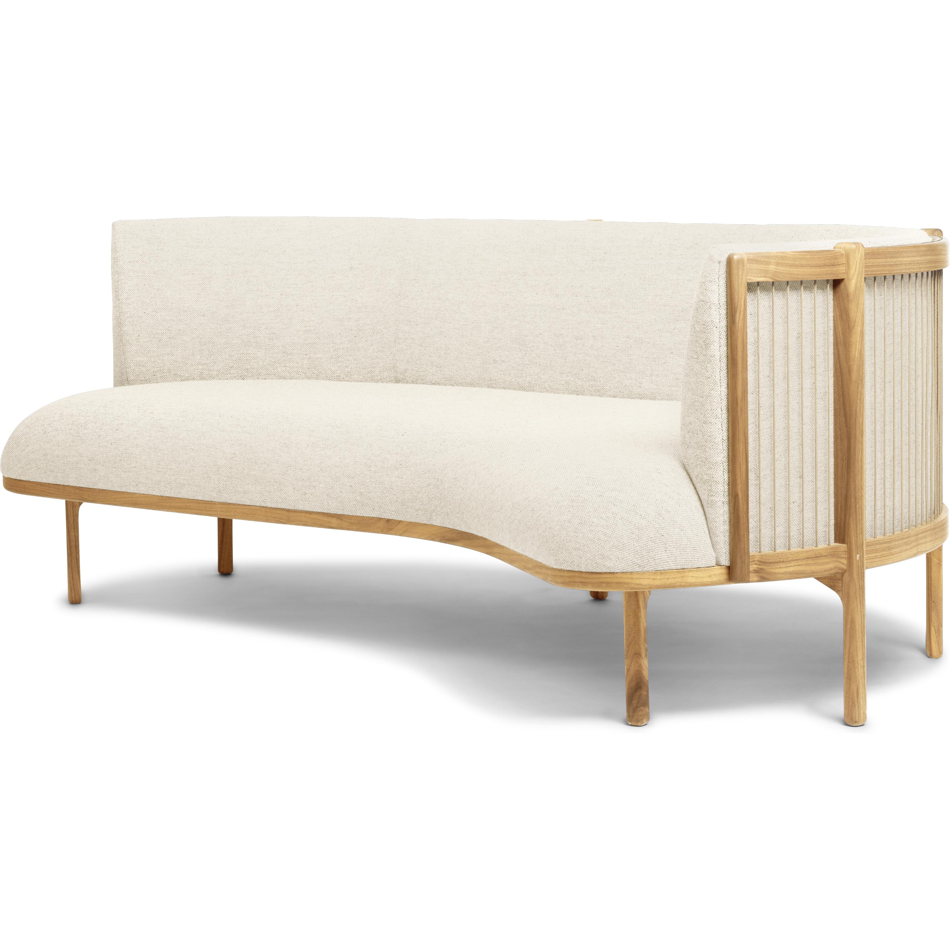 Carl Hansen RF1903-R i sidled 3-personers soffa högeroljad ek/hallingdal 100 tyg, vit/naturbrun