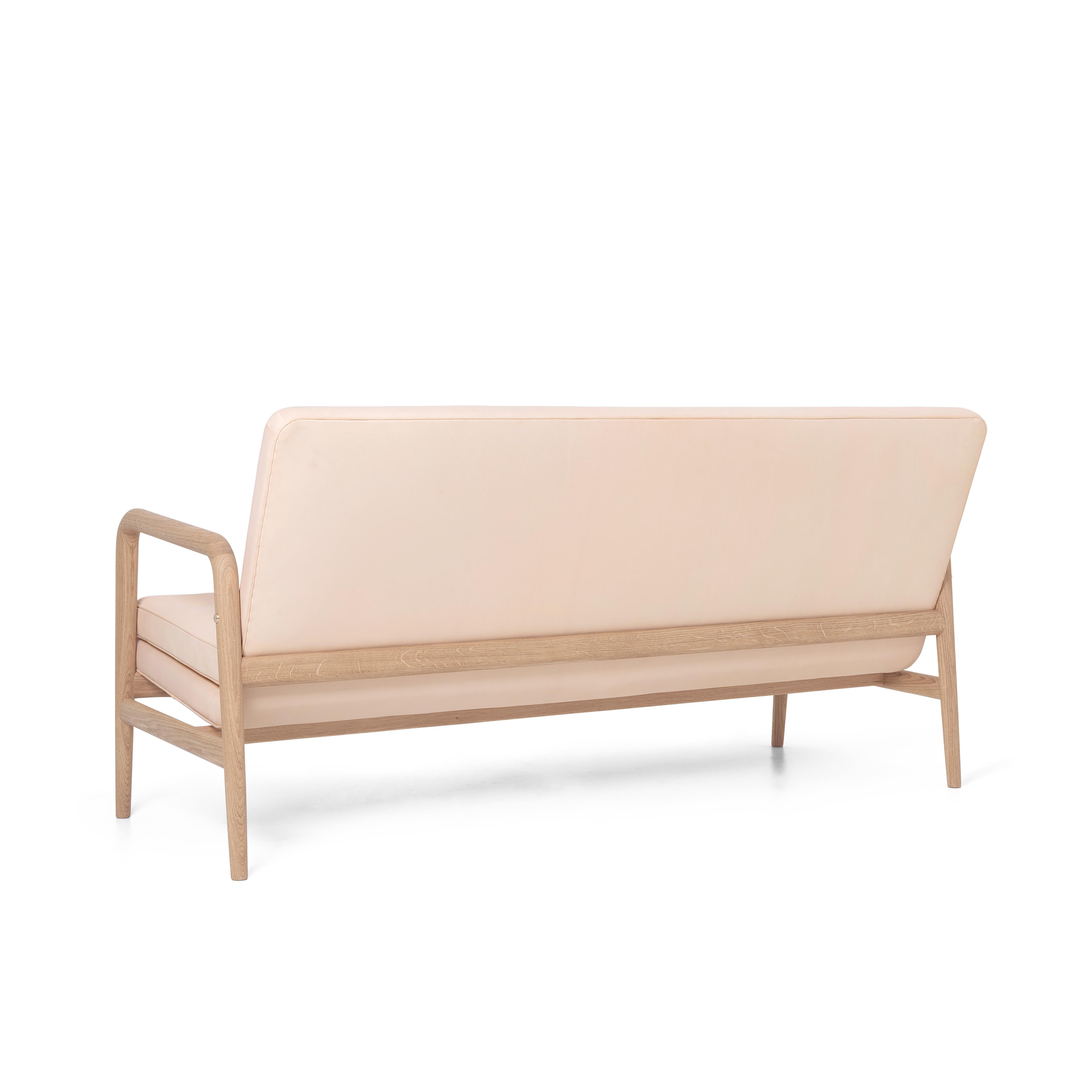 Carl Hansen VLA77 foajé soffa, ekoljad/läder sif 90