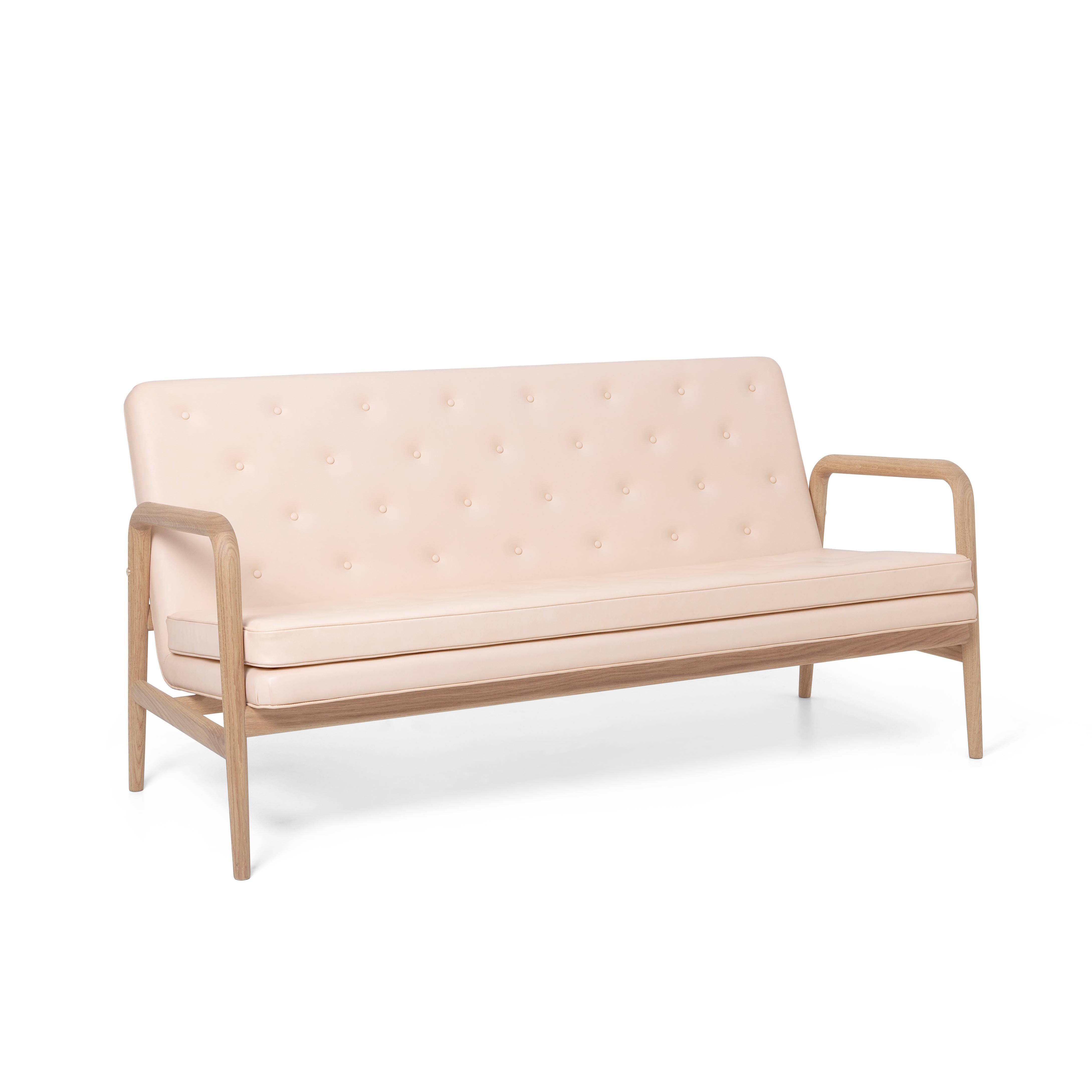 Carl Hansen VLA77 foajé soffa, ekoljad/läder sif 90