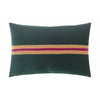 Christina Lundsteen Harlow Velor Cushion, Emerald/Camel/Anemone