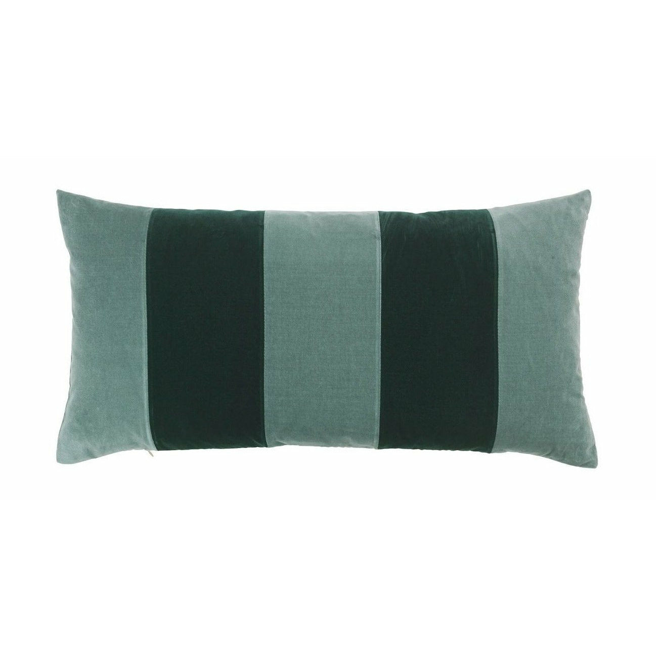 Christina Lundsteen Rand Velvet Velor Cushion 40x80 cm, blekblå/smaragd
