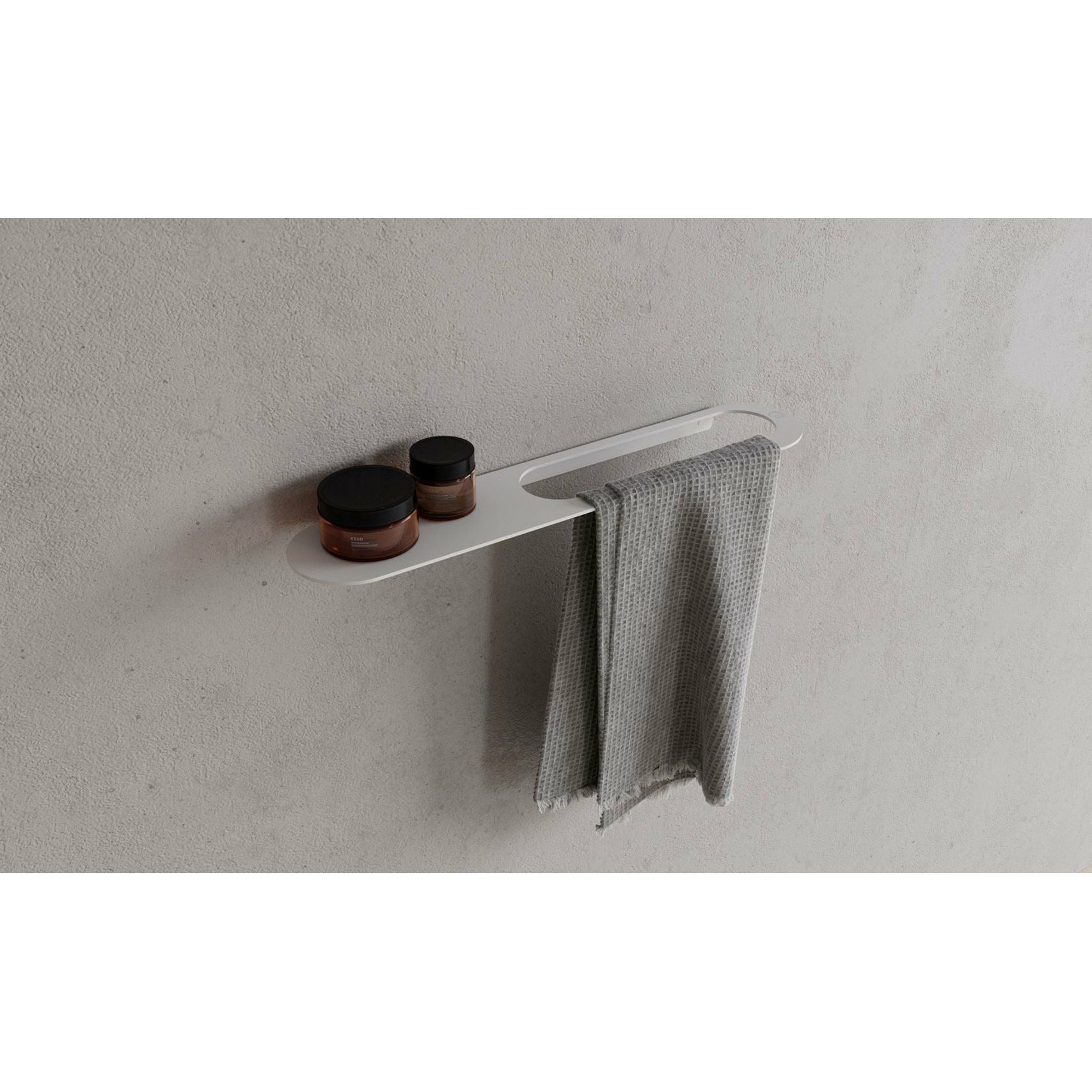 Copenhagen Bath CB 100 - handdukhållare med hyllan, Mat White