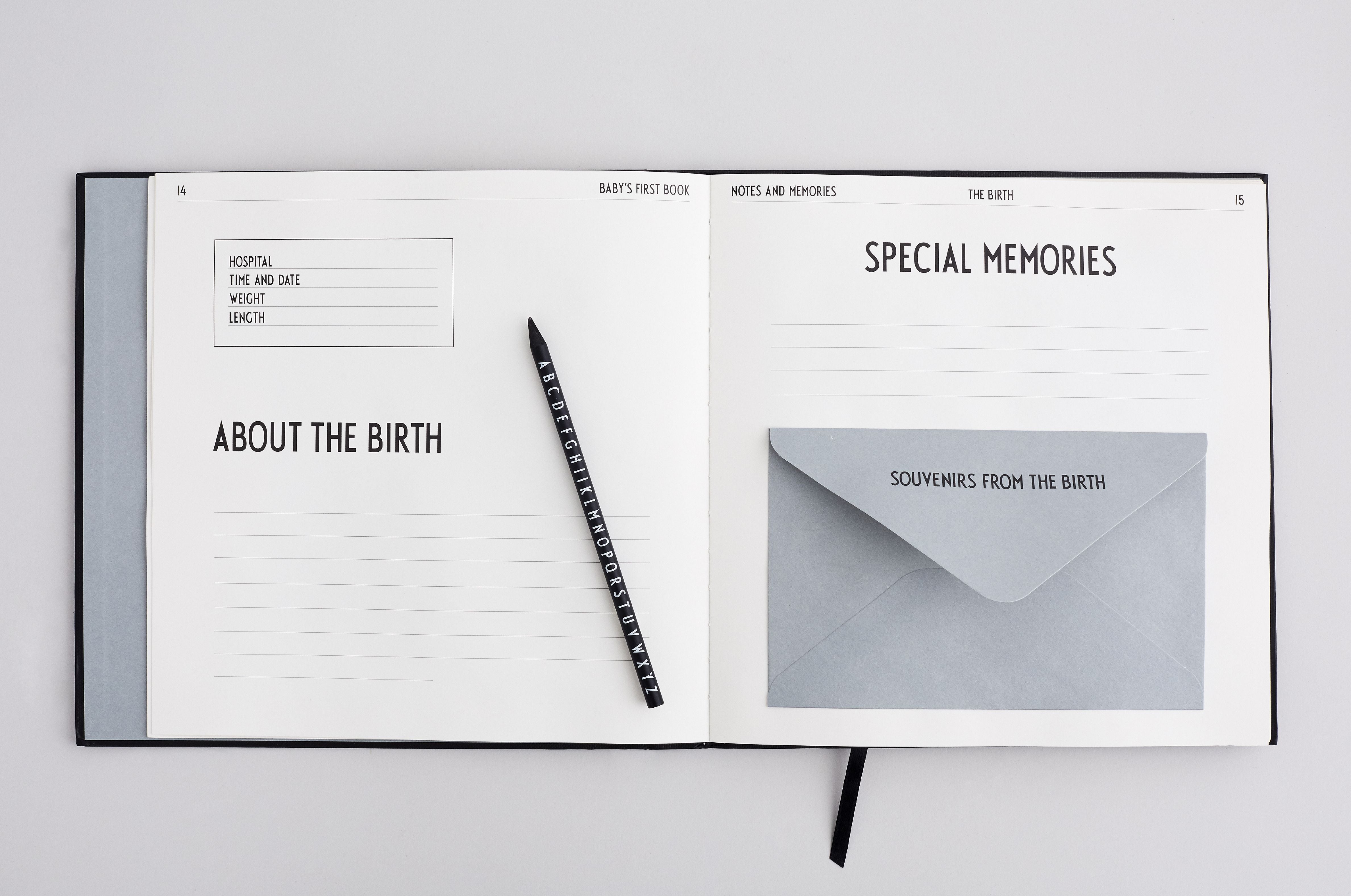 Design Letters Babys første bog, Black