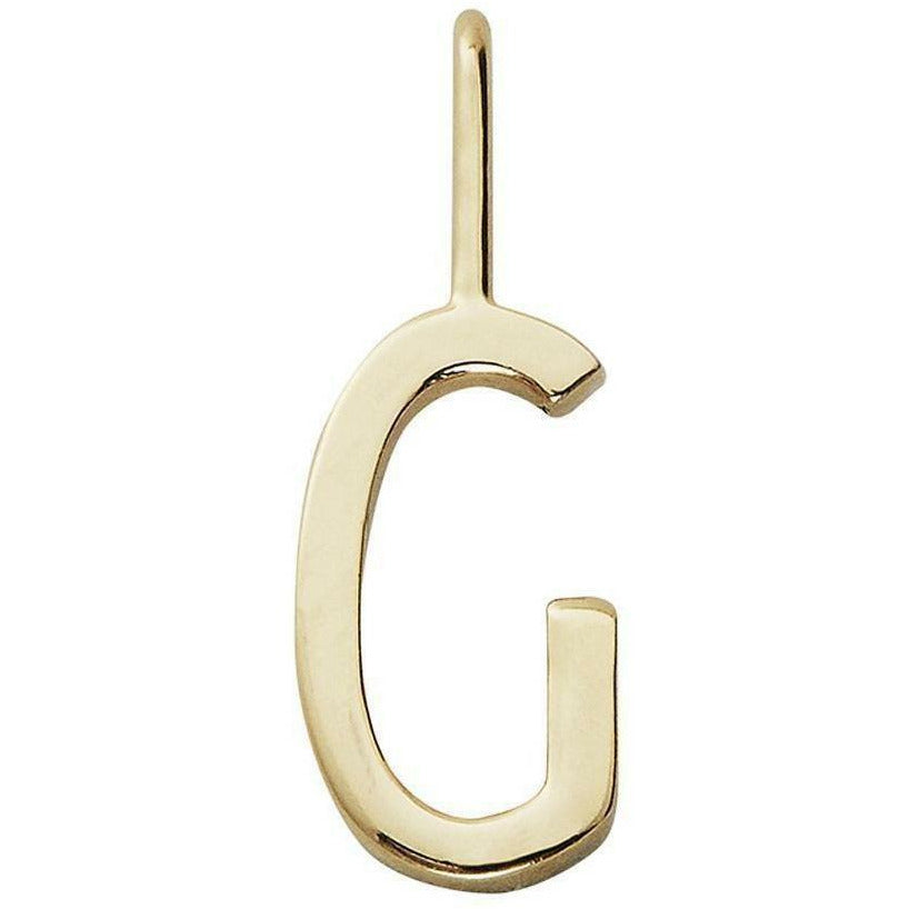 Design Letters Brev charm A-Z 16 mm, guld, g
