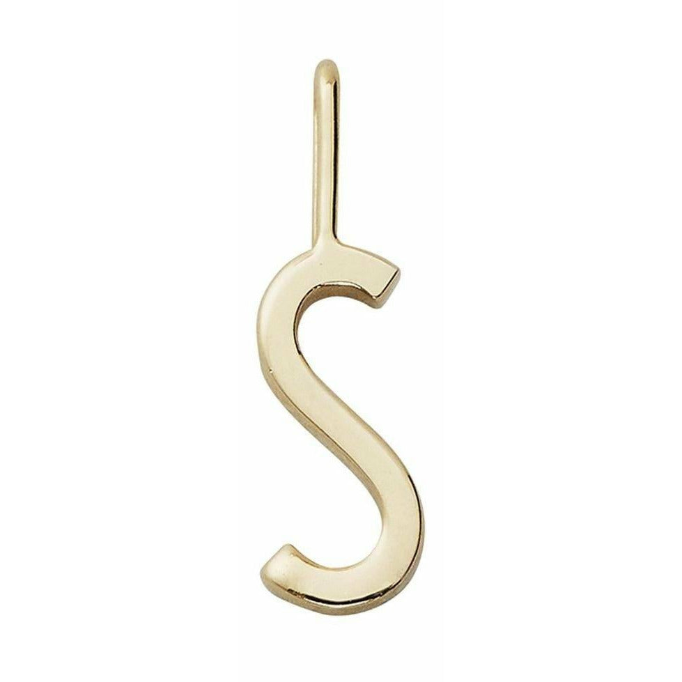 Design Letters Brev Charm A-Z 16 mm, guld, s