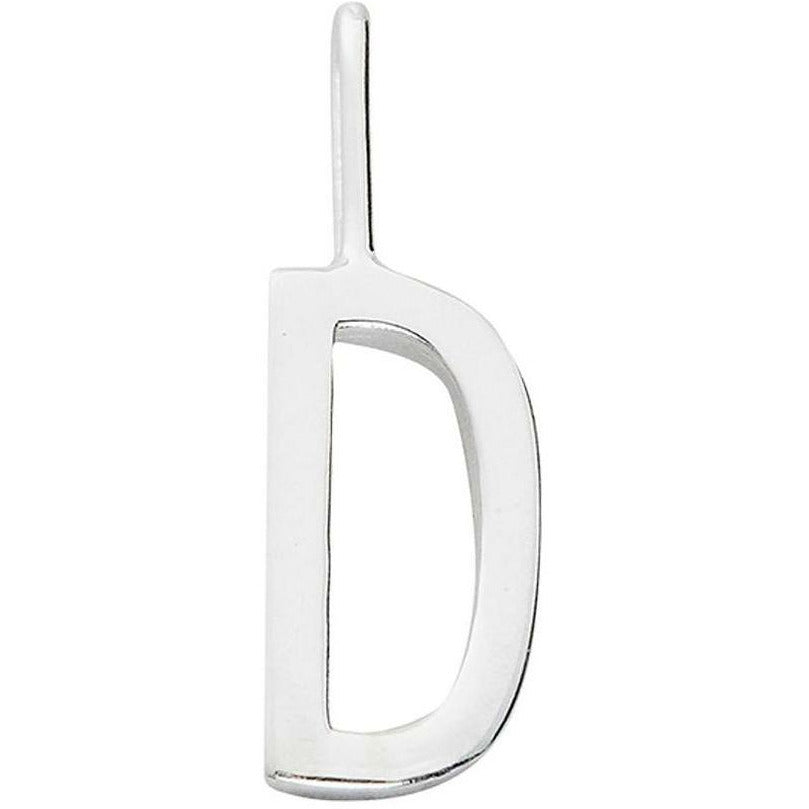 Design Letters Brev Charm A-Z 16 mm, silver, D