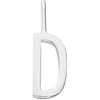 Design Letters Bogstav Charm A-Z 16 Mm, Sølv, D