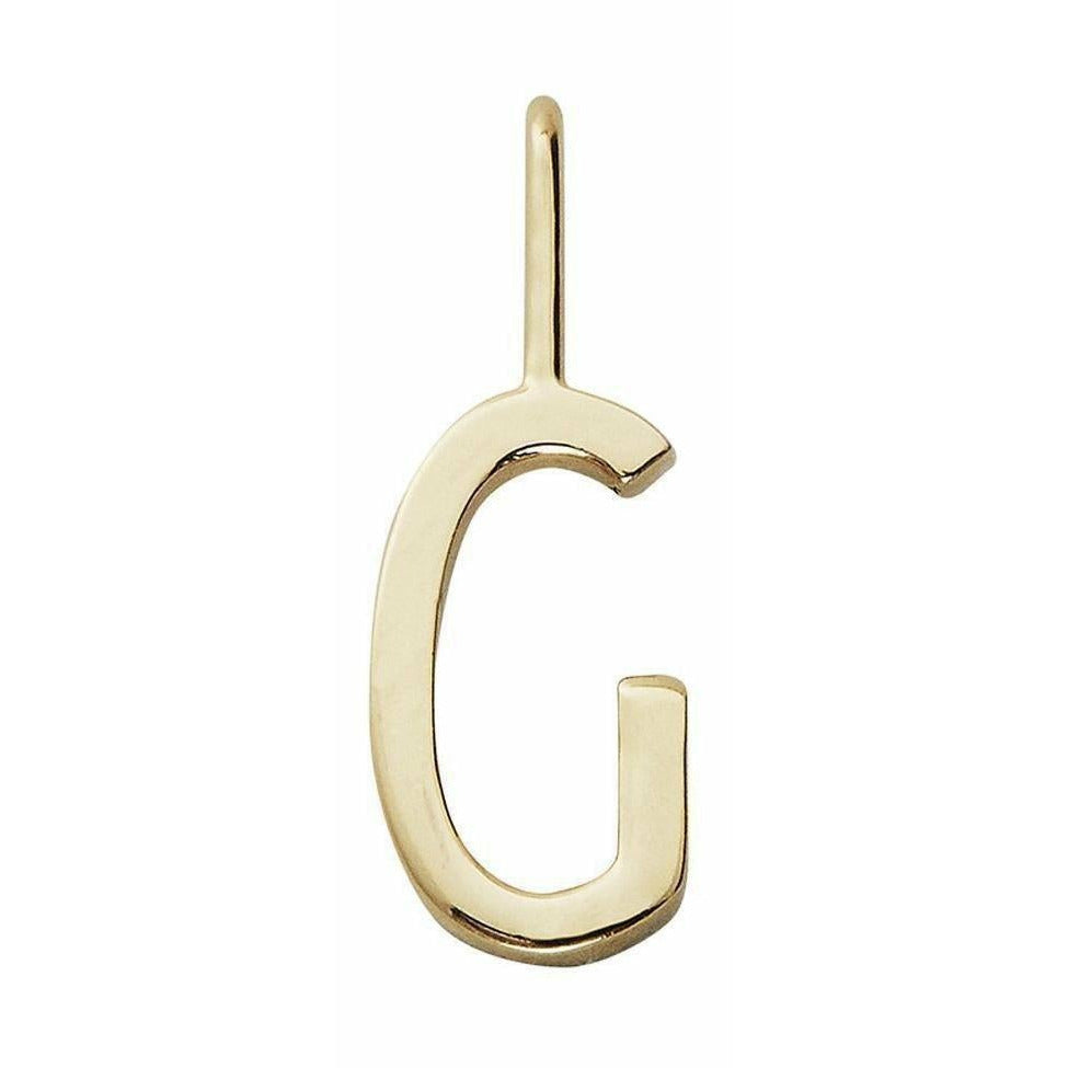 Design Letters Brev charm A-Z 30 mm, guld, g