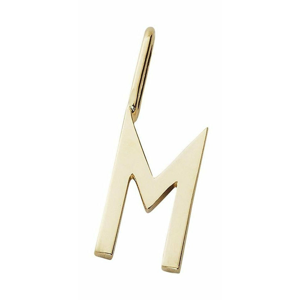 Design Letters Brev charm A-Z 30 mm, guld, m