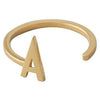 Design Letters LITERATION A-Z, 18K GOLD PLATED, A