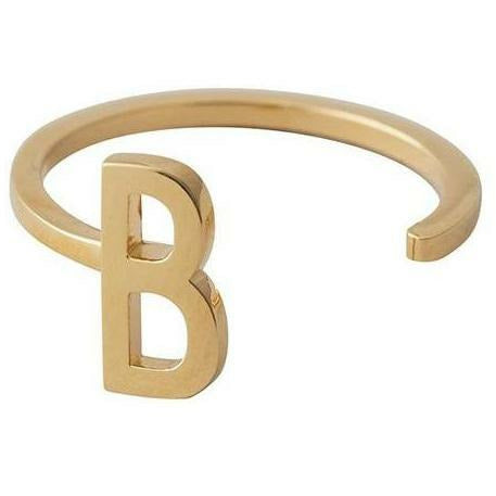 Design Letters LITERATION A-Z, 18K GOLD PLATED, B