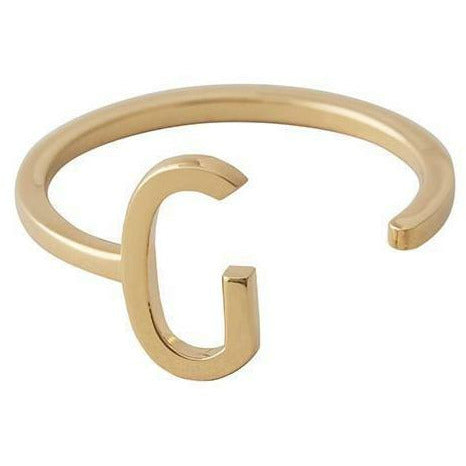 Design Letters LITERATION A-Z, 18K GOLD PLATED, G