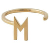 Design Letters LITERATION A-Z, 18K GOLD PLATED, M